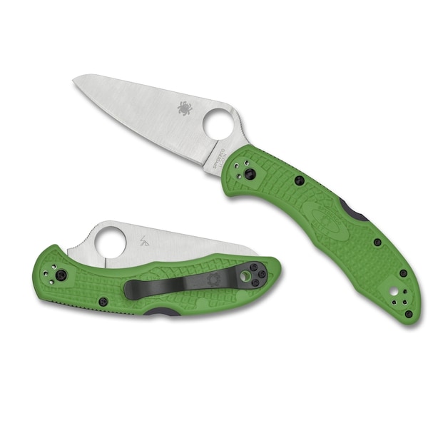 Spyderco 2024 Spyderco Salt 2, Lightweight Green, Plain Lc200N Steel, Reveal 7 - SPY-C88FPGR2