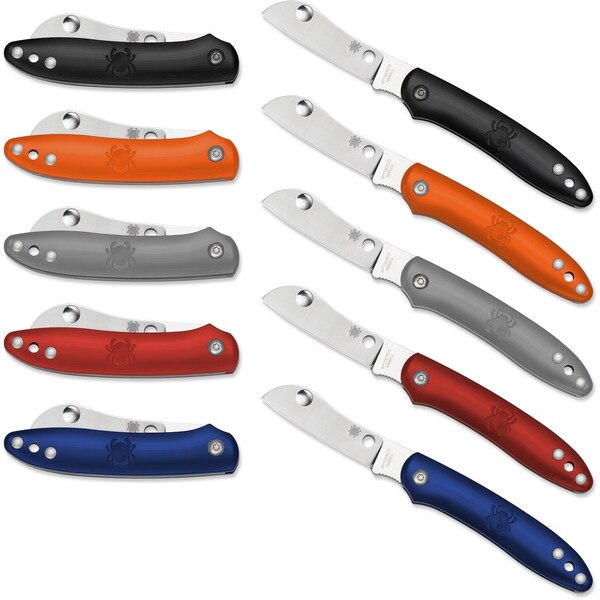 Spyderco 2024 Spyderco Roadie Lightweight Orange Slip Joint Plain - SPY-C189POR