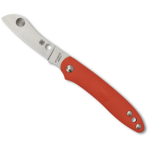 Spyderco 2024 Spyderco Roadie Lightweight Orange Slip Joint Plain - SPY-C189POR