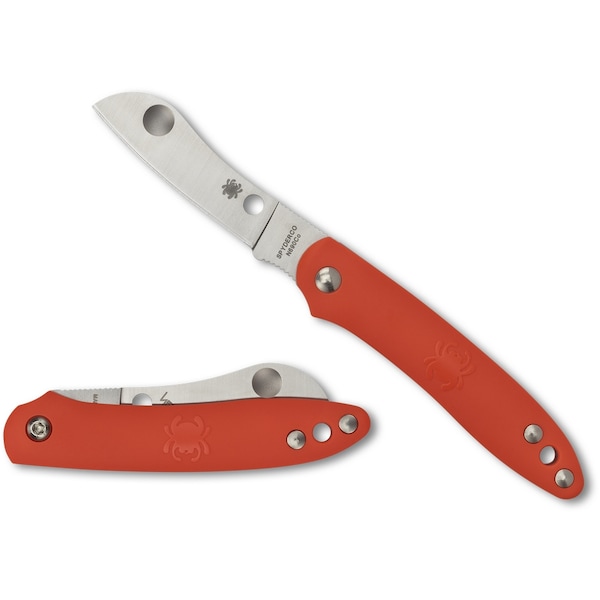 Spyderco 2024 Spyderco Roadie Lightweight Orange Slip Joint Plain - SPY-C189POR