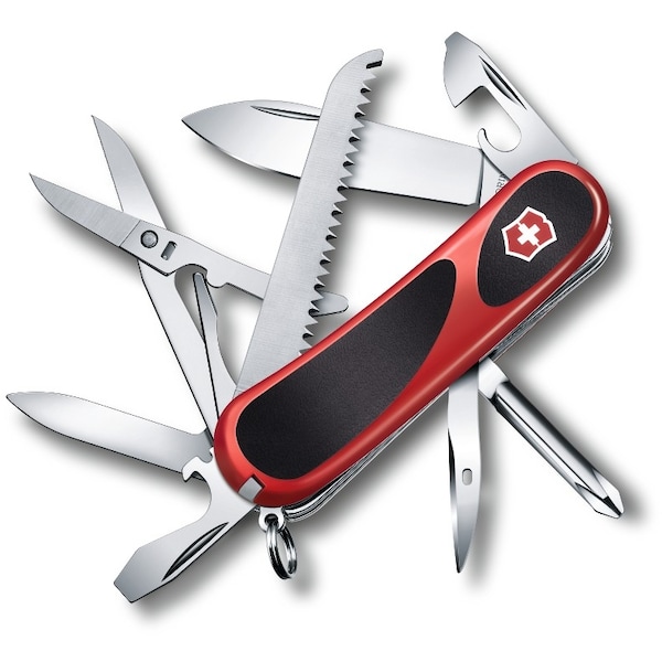 Swiss Army Brands 2024 Victorinox 2.4913.Cus2 Evolution Grip 18 Red / Black 85Mm - VIC-2.4913.C-X2