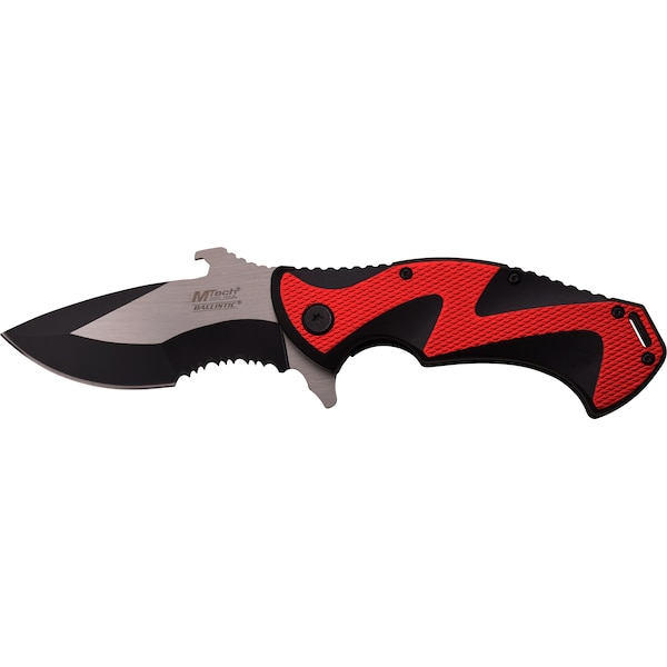 Master Cutlery 2017 Master Mtech Usa 4.75In Fldr, Bottle Opener Bld, Blk/Red Alum Hndl W/Pc. - MAS-MT-A916RD