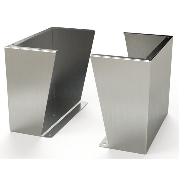 Saginaw Control & Engineering Floor Stand Kit, 15 in. H x 18 in. W x 9.12 in. L, 316 Stainless Steel, 1 PR - SCE-FK1518SS6