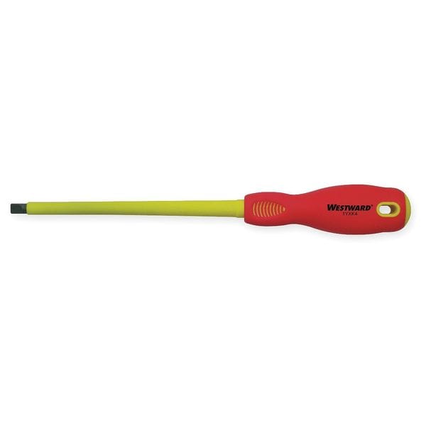 Westward Insulated Slotted Screwdriver 5/16 in Round - 1YXK4