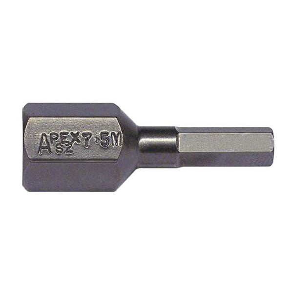 Apex Tool Group Torsion Bit, Metric, 7/16", Hex, 5mm, 7/8" - SZ-7-5MM
