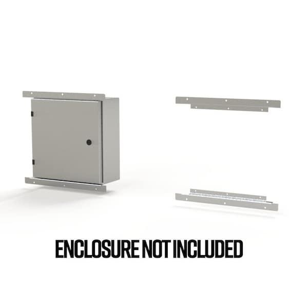 Saginaw Control & Engineering Flush Mount Frame, 2.10 in. H x 19 in. W x 1.08 in. L, 316 Stainless Steel - SCE-ELFM16WSS