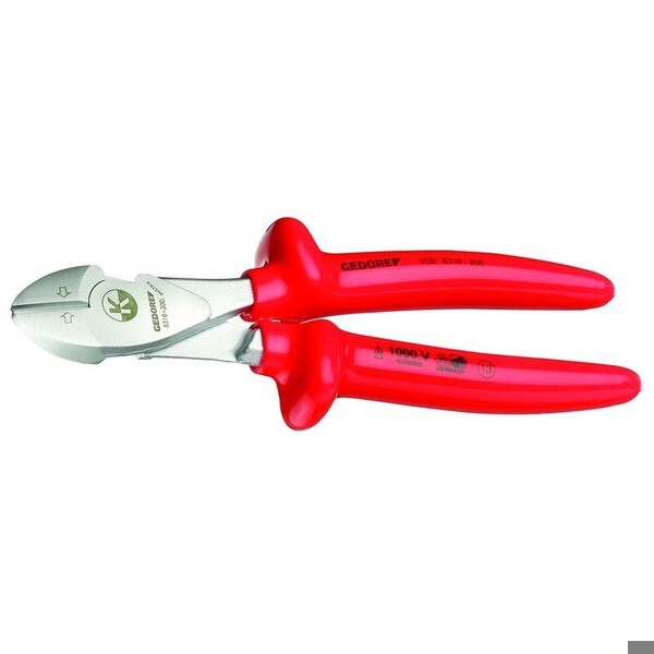 Gedore Insulated Power Diagonal Cutter, 7" - VDE 8316-180