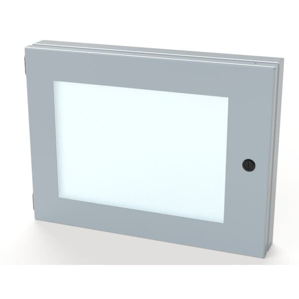 Saginaw Control & Engineering Hinged Window, 12 in. H x 16 in. W x 1-1/2 in. L, Polycarbonate - SCE-HWK1216