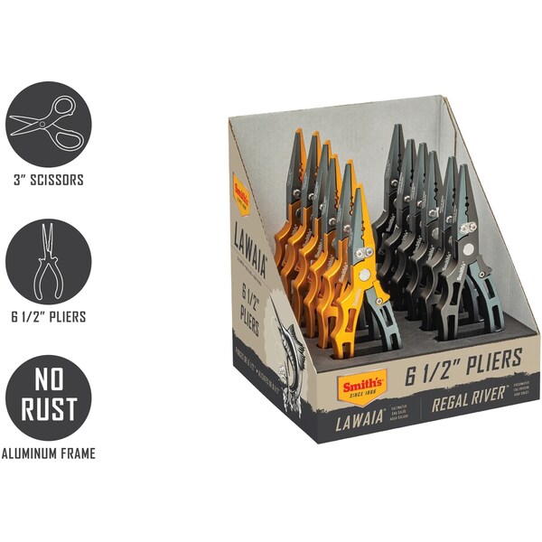 Smiths Consumer Products 2023 Smith'S Locking Aluminum Fish Pliers 12Pc Cdu - SMI-51299
