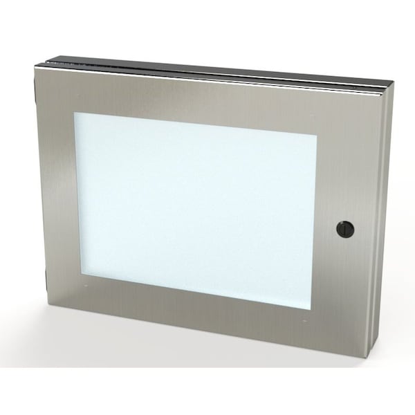 Saginaw Control & Engineering Hinged Window, 12 in. H x 16 in. W x 1-1/2 in. L, 304 Stainless Steel, Polycarbonate - SCE-HWK1216SS