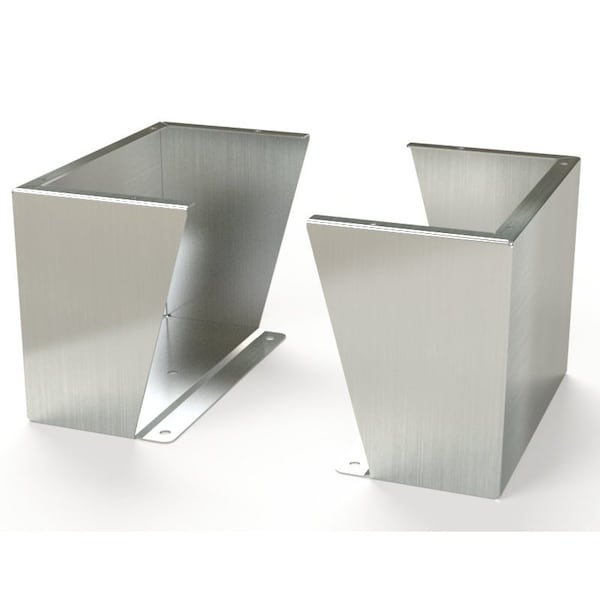 Saginaw Control & Engineering Floor Stand Kit, 12 in. H x 16 in. W x 9.13 in. L, 316 Stainless Steel, 1 PR - SCE-FK1216SS6