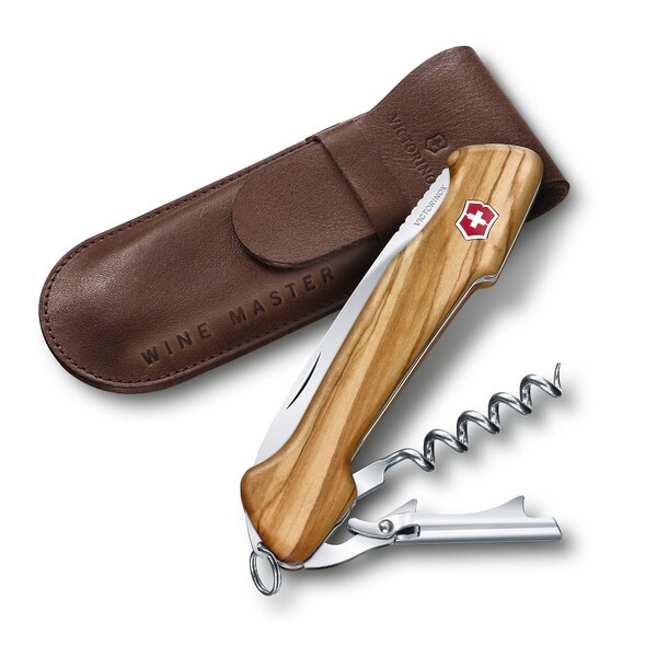 Swiss Army Brands 2024 Victorinox Wine Master With Leather Pouch Olive 111Mm - VIC-0.9701.64