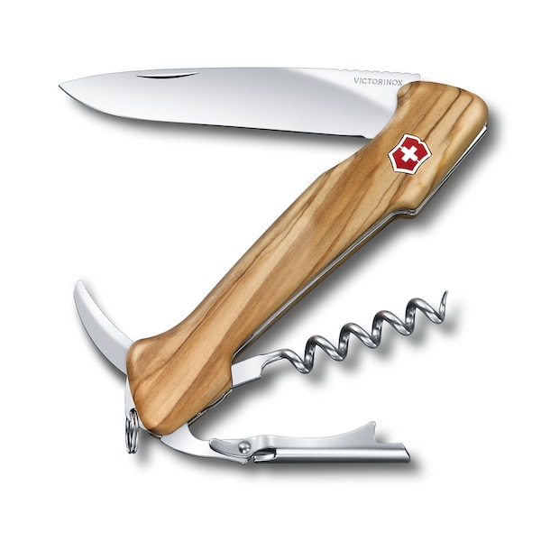 Swiss Army Brands 2024 Victorinox Wine Master With Leather Pouch Olive 111Mm - VIC-0.9701.64