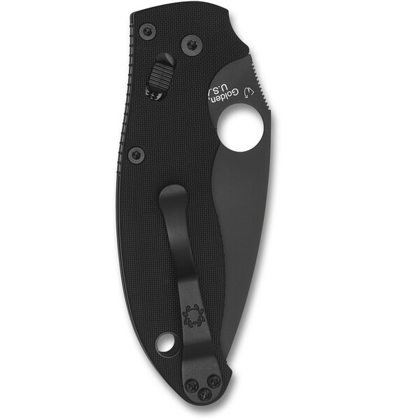 Spyderco 2024 Spyderco Manix 2 G-10 Black Black Blade Plain - SPY-C101GPBBK2