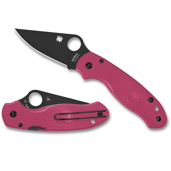 Spyderco Spyderco Reveal 14, Para 3 Pink Lightweight Black Blade Living Beyond Breast Cancer, Plain Edge - SPY-C223PPNBK
