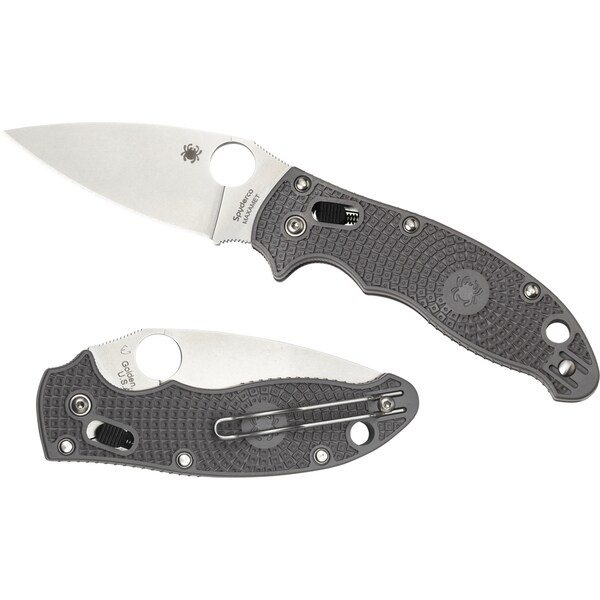 Spyderco 2024 Spyderco Manix 2 Lightweight Gray Maxamet Plain - SPY-C101PGY2