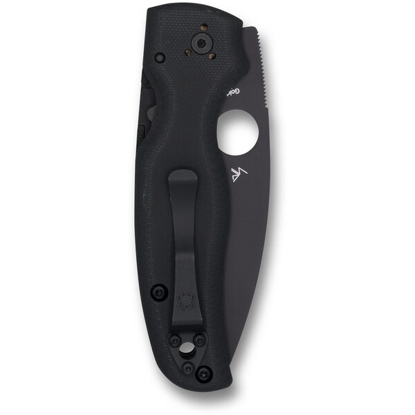 Spyderco 2024 Spyderco Shaman G-10 Black Black Blade Serrated - SPY-C229GSBK