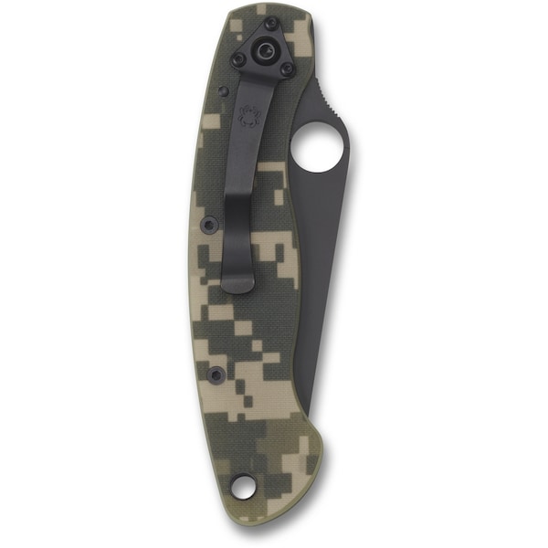 Spyderco 2024 Spyderco Military Model G-10 Camo Black Blade Plain - SPY-C36GPCMOBK