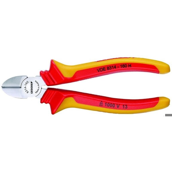 Gedore Insulated Diagonal Cutter, 6-1/4" - VDE 8314-160 H