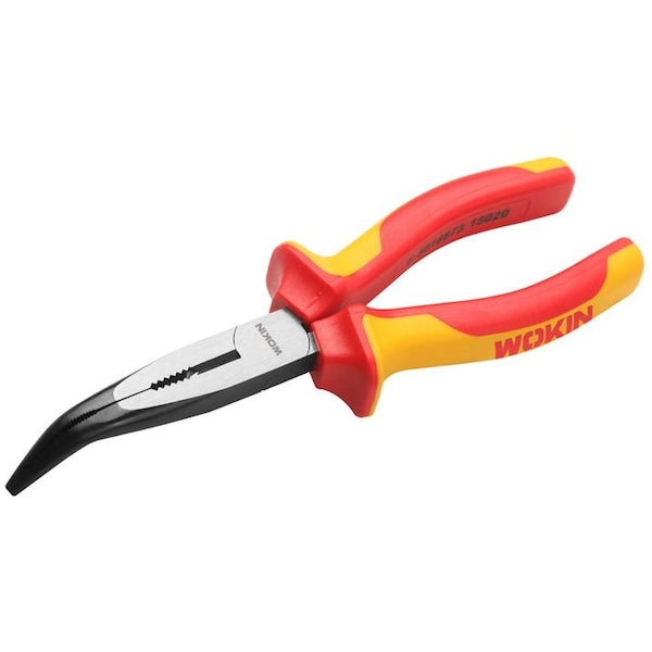 Wokin Vde Insulated Bent Long Nose Pliers 8 Inch Premium Line - 560628