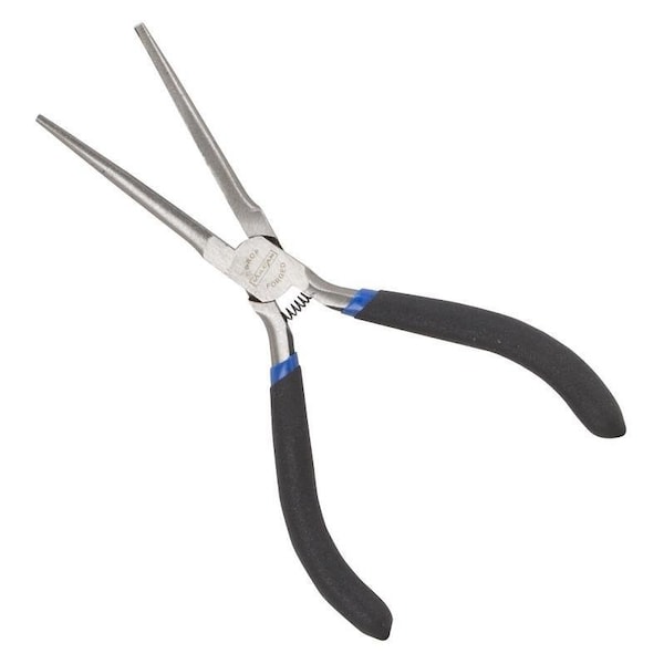 Vulcan Needle Nose Plier, 5 in OAL, 0.5 mm Cutting Capacity, 4.2 cm Jaw Opening, Black Handle, 1/2 in W Jaw - JL-NP016