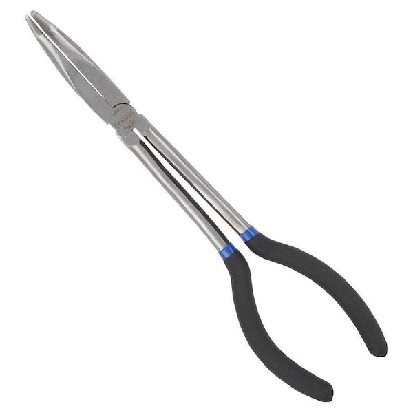 Vulcan Bent Nose Plier, 11 in OAL, 5.2 cm Jaw Opening, Black Handle, Non-Slip Grip Handle, 3/4 in W Jaw - JL-PR51100-90