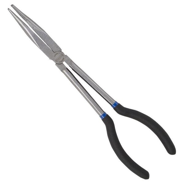 Vulcan Bent Nose Plier, 11 in OAL, 7.5 cm Jaw Opening, Black Handle, Non-Slip Grip Handle, 3/4 in W Jaw - JL-PR51100-15