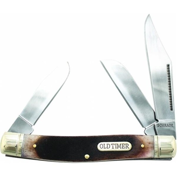 Taylor Brands Taylor Brands 8OTB Genuine Bone Senior Folding Pocket Knife - 8OTB