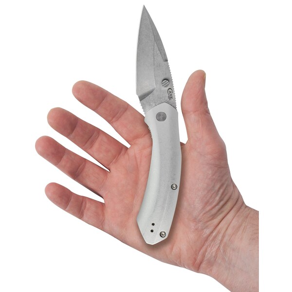Case Cutlery Knife, Case Silver Anodized Aluminum Westline S35VN Blade - 36553