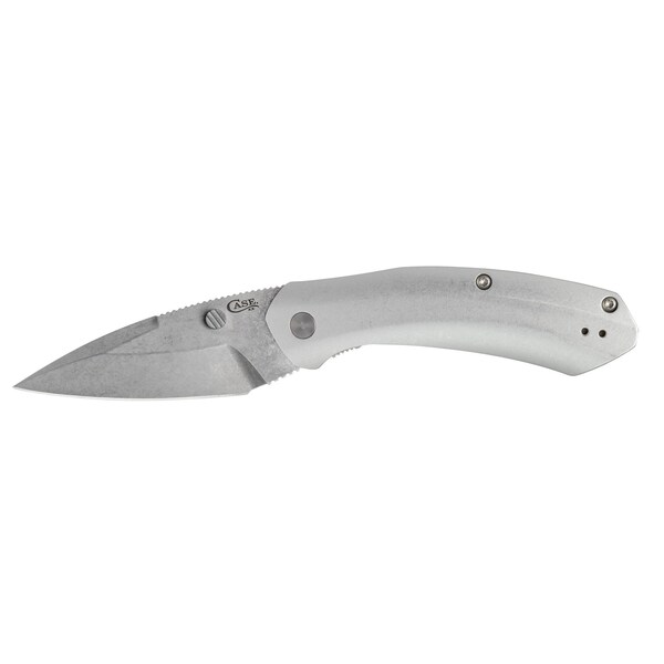 Case Cutlery Knife, Case Silver Anodized Aluminum Westline S35VN Blade - 36553