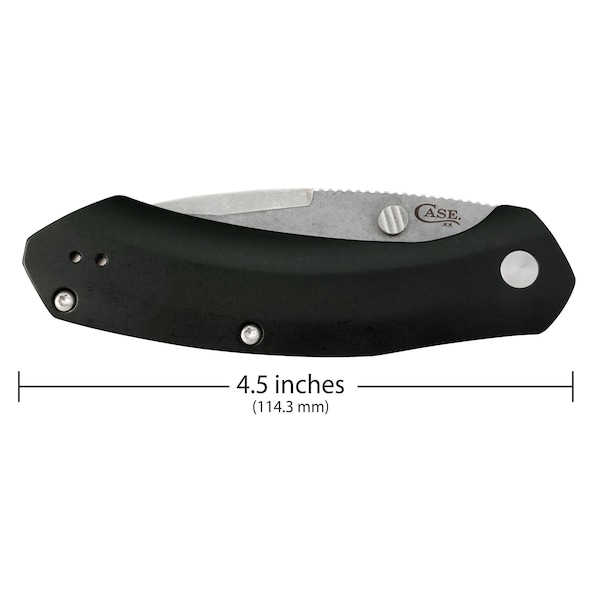 Case Cutlery Knife, Case Black Anodized Aluminum Westline S35VN Blade - 36550