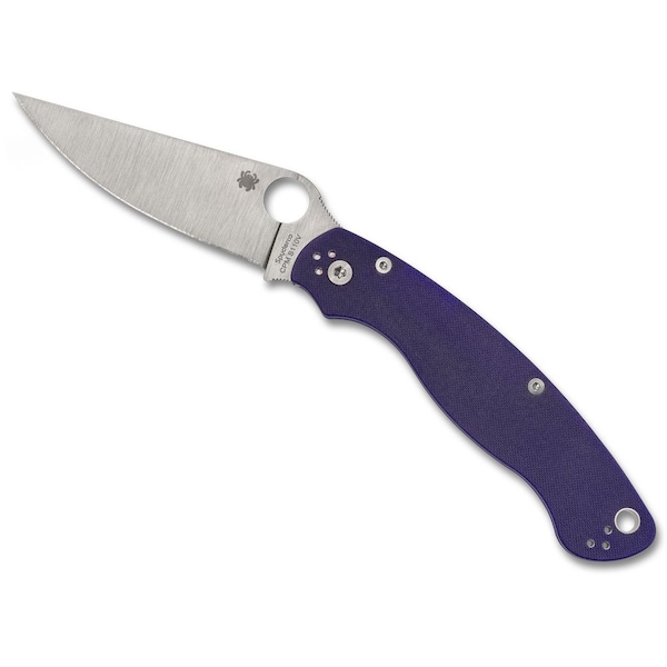Spyderco 2024 Spyderco Reveal 14, Military 2 Dark Blue G-10 Cpm S110V, Plain Edge - SPY-C36GPDBL2