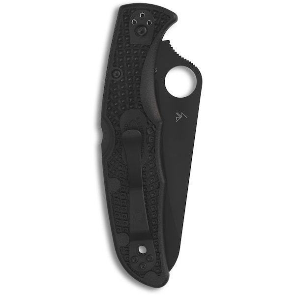 Spyderco 2024 Spyderco, Reveal V4, Pacific Salt 2, Black Frn, Black Blade, Serrated - SPY-C91SBBK2