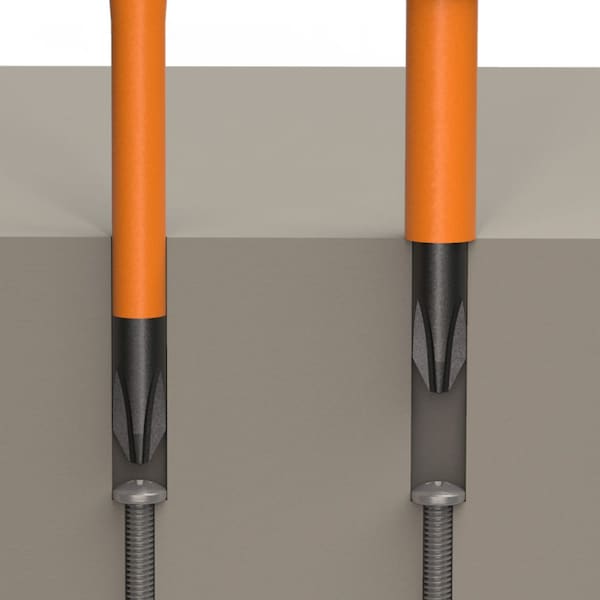 Klein Tools Slim-Tip Insulated Screwdriver, 3/16-Inch Cabinet, 6-Inch Round Shank - 6916INS