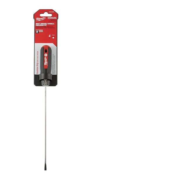 Milwaukee Tool 3/16" Cabinet - 8" Cushion Grip Screwdriver - 48-22-2833