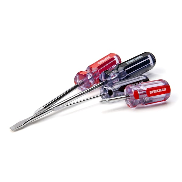 Steelman 16-Piece Clear Handle Slotted and Phillips Head Screwdriver Set - 42051