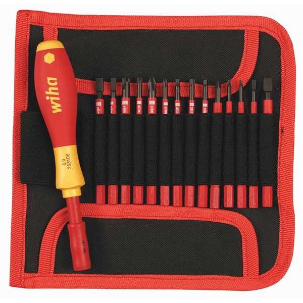Wiha Slotted, Phillips, Xeno Terminal, TORX T8, Square Bit 2 3/4 in, Drive Size: 1/4 in - 28390