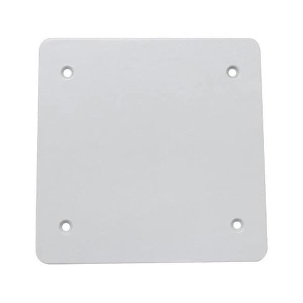Sigma Electric Electrical Box Cover, 2 Gangs, Square, Non-Metallic, Blank Cover - 3539426