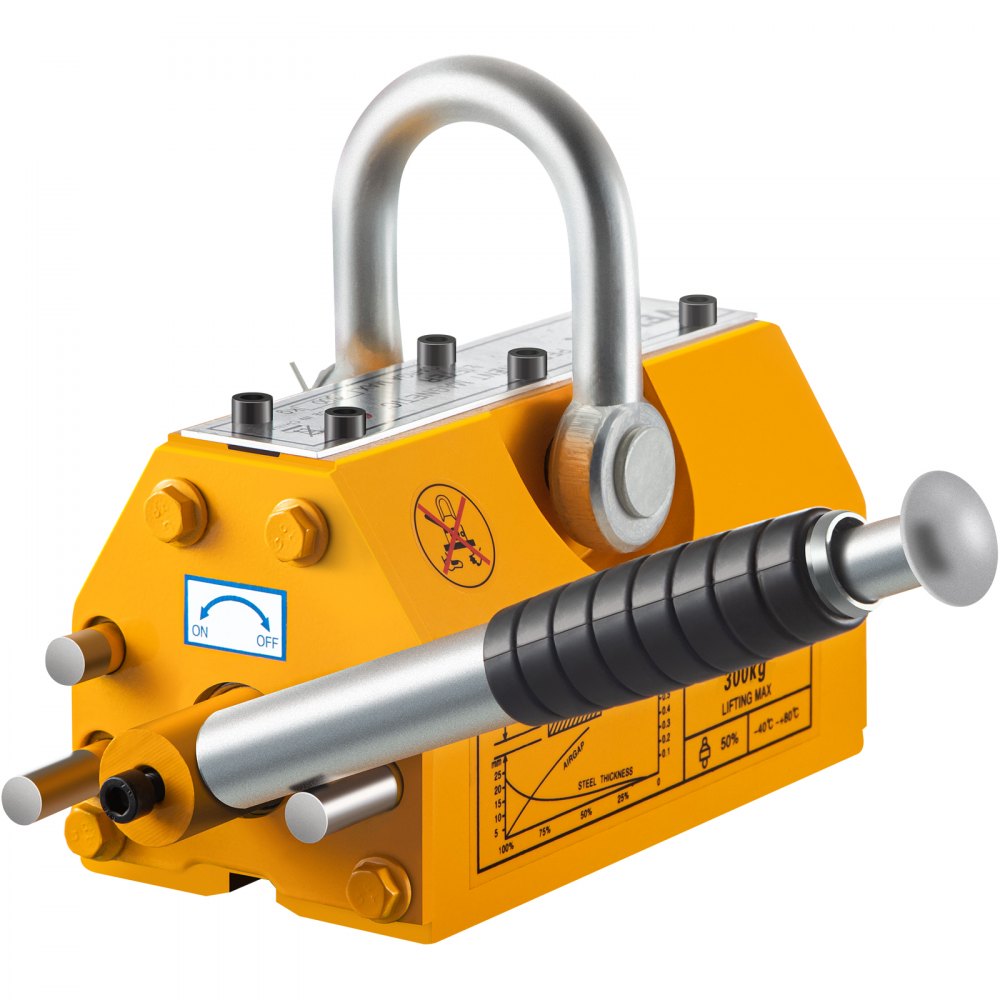 VEVOR Lifting Magnet with Release,660 Lbs Pulling Force - Steel Magnetic Lifter,Neodymium - Permanent Lift Magnets,Heavy Duty - for Hoist, Shop Crane, Block, Board - 300KGYCXP00000001V0
