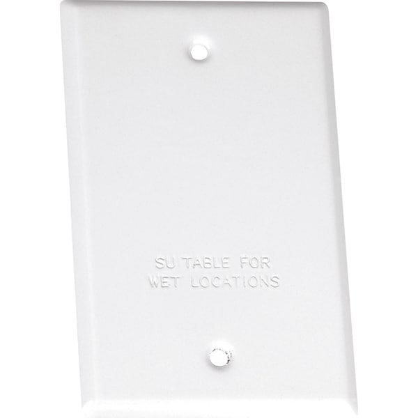 Sigma Electric Electrical Box Cover, 1 Gang, Rectangular, Stamped Steel, Blank Cover - 14240WH