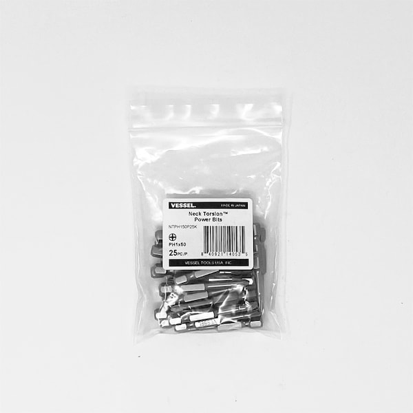Vessel NECK TORSION Power Bit PH1x50, PK25 - NTPH150P25K
