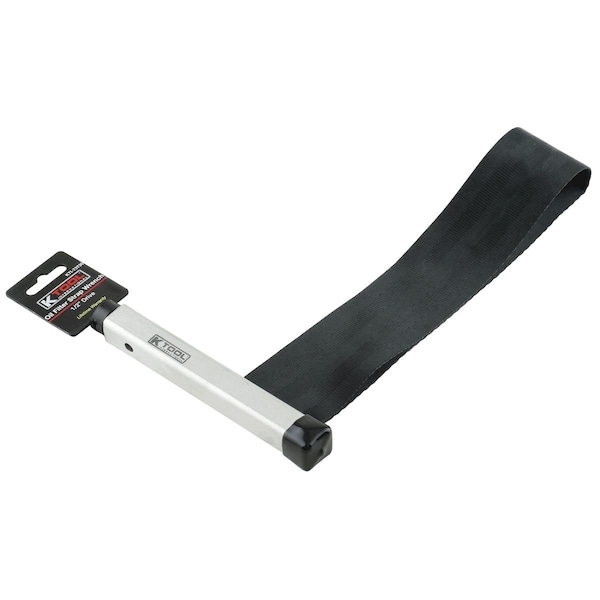 K-Tool International Fltr Wrench, Sq Drive, Nylon Strap, 1/2" - KTI-73730