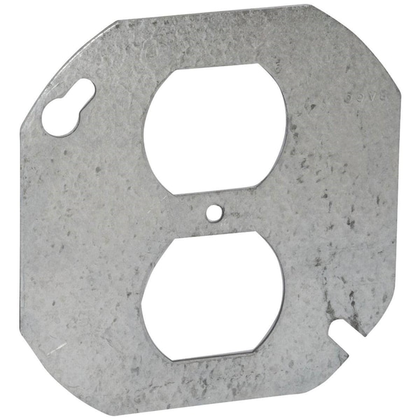 Southwire Electrical Box Cover, Octagon, Galvanized Steel, Duplex and Flat Cover - 54C40-UPC