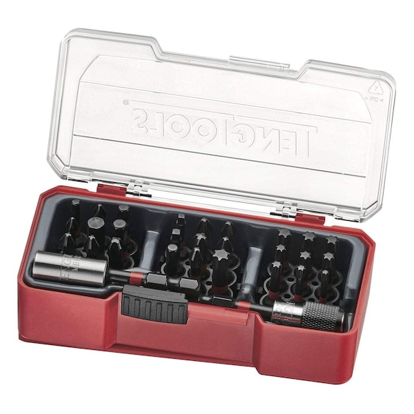 Teng Tools 30 Piece 1/4" Hex Drive Hex, Torx, ROB Impact Screwdri - TJ1430
