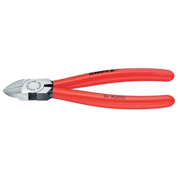 Knipex 7 1/4 in 72 Diagonal Cutting Plier Flush Cut Oval Nose Uninsulated - 72 01 180
