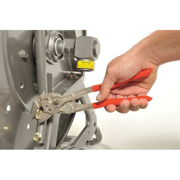 Knipex 6 in Straight Jaw Plier Wrench Smooth, Plastic Grip - 86 03 150