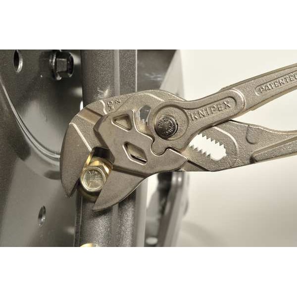 Knipex 6 in Straight Jaw Plier Wrench Smooth, Plastic Grip - 86 03 150