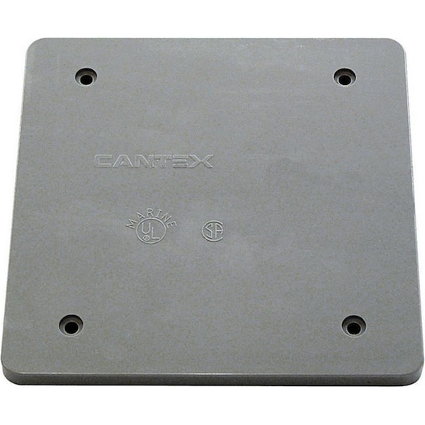 Keen Electrical Box Cover, 2 Gangs, PVC, Blank Cover - KE613095