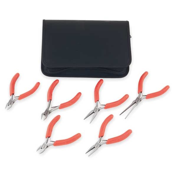 Proto 6 Piece Precision Plier Set Slip-Resistant Electro-Static Discharge (ESD) Cushioned Grips Handle - J2806SMP