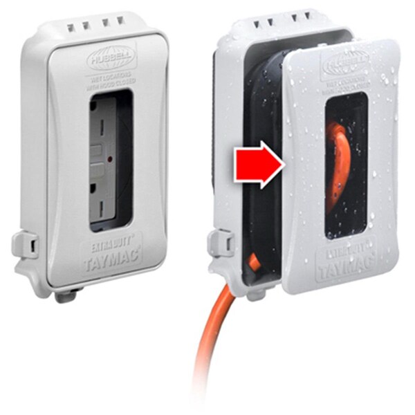 Boombox 1 Gang in Use Outlet CoverWhite - BO800622